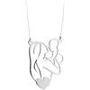 Donipreziosi Collana Cuore Mamma e Bambino in Argento 925%, perfetta Idea Regalo per neo Mamme maternità neonati figli, solo contorno