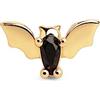 SINGULARU - Orecchino Singolo Boo Bat. Argento Sterling 925 con Placcatura Oro 18Kt. Chiusura a Pressione. Gioielli da Donna