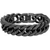PROSTEEL Neutro Braccialetto 17MM Nero Catena Cubana Uomo Stile Cyberpunk Minimalismo Larghezza Bracciale Catena Cubana Ritorta Artigianale Regalo Uomo
