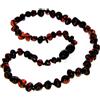SilverAmber Jewellery - Collana in ambra baltica - ciliegia - Lucida - Perle di ambra genuina al 100% - Massima qualità - Dimensione: 33 cm - NBARCHE33