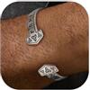 FaithHeart Braccialetto Vinchingo Aperto Unisex Uomini Donne con Nodo Celtico Rune Vichinghi Albero della Vita Il Mjolnir Braccialett Fortunato Amuleto Argento Nero