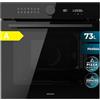 Cecotec Forno da Incasso Multifunzione Pirolitico Bolero Hexa P516000 Glass Black A. 3250W, 73L, 14 funzioni: Pirolisi, Defrost, Grill, Airfryer. Dual Display, Cooling Fan, Porta Vetro, Classe A