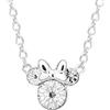 Disney Collana Minnie Mouse in Ottone con Pietra Portafortuna Donna - Collana per Ragazze - Lunghezza 40+5cm (Aprile)