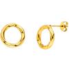 PURELEI Orecchini Kaula - Orecchini da donna in acciaio inox durevole - Orecchini impermeabili da donna - 13 mm di diametro - Bigiotteria per il tuo look personalizzato, 1.3 Zentimeter, Argento