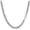 PROSTEEL Collana Uomo a Catena Barbazzale Cubana Grande Robusta, Larghezza 6 mm, Lunghezza 55 cm, Acciaio IONX, Hip Hop Punk Rap, Argento, Regalo Ottimo (con Confezione)