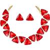 Clearine Art Deco Sparkly Statement - Set di orecchini a forma di triangolo, da donna, multicolore color oro, cristallo Lega di acciaio