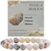 Bivei Agata Foglia di Bambù - Crescita Stabile - signora braccialetto perline 8mm semiprezioso cristallo naturale elastico elastico cristallo accessori regalo di yoga