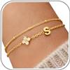 J.Fée Bracciale Donna con Iniziali Bracciale Oro Bracciali Donna Oro Bracciali Donna Iniziale,Regalo Donna Regalo Amica Regali Fidanzata S