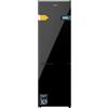 Cecotec Frigorifero Combinato Bolero CoolMarket Combinato 250 Black Glass E. 180cmx55cm, 250L, Total No Frost, Classe E, Multi Air Flow, Fast Cooling, Humidity Box, allarmi porta aperta