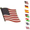 NW NATIONWEAR Spilla Bandiera in Metallo 25x22 mm - Pin da Giacca, Zaino o Cappello - Distintivo Decorativo per Eventi, Tifo e Collezione