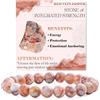 Bivei Jaspe a Veine Rossa - Passione Infiammata - signora braccialetto perline 8mm semiprezioso cristallo naturale elastico elastico cristallo accessori regalo di yoga