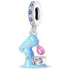 TINSLO Bead Charm Ciondolo Argento Sterling 925 con Cubic Zirconia Pendenti per Pandora Braccialetti, Compatibile con Braccialetti e Collane europei