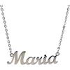 10:10 Collana Donna Nome Personalizzato In Acciaio Inox Anallergico, Gioiello Donna Nome Finitura Lucida, Catena Sottile Regolabile Realizzato in Italia (Maria)