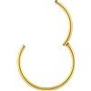 PROSTEEL Piercing Naso Libbra Orecchino 20G Gauge Cerchio di Naso Libbra Piercing Hoop, Diametro 8 mm, Acciaio Inossidabile Placcato Oro 18K, Oro (Confezione Regalo)