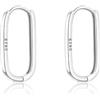 HUGE TOMATO Orecchini a Cerchio in Argento 925 per Donna, Pendenti, Senza Pietra Preziosa - Argento Sterling