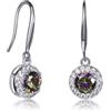 Zavana Orecchini Pendenti per Donna e Ragazza, Orecchini Donna Pendenti con Zirconi Multicolori e Bianchi, Orecchini Pendenti Argento, Orecchini Argento Donna con Confezione Regalo