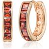 Linawe Orecchini a cerchio rossi da donna, Helix Piercing Jewelry in oro rosa, Orecchini piercing da donna, orecchini da appendere a forma di conchiglia