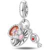 TINSLO Bead Charm Ciondolo Argento Sterling 925 con Cubic Zirconia Pendenti per Pandora Braccialetti, Compatibile con Braccialetti e Collane europei