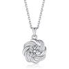 MomentWish Moissanite Collana con Nodo d'amore, 1 Carato Moissaniti Diamanti Ciondolo Collana donna Argento 925 con Certificato Gra Gioielli Regalo per Donne Mama