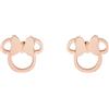 Disney Orecchini Disney Minnie, Acciaio Inossidabile con Fiocco per Bambini e Bambine, Gioielli Disney