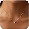 VIROMY Collane d'Oro con K Iniziali a Cuore per Donne Collane con Ciondolo a Forma di Lettera Placcate in Oro 14k Regali di Gioielli Personalizzati per Lei