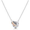 Linawe Collana da donna in acciaio inossidabile giallo citrino, collane con ciondolo con pietre preziose, collana con ciondolo a catena in argento, pietra portafortuna in cristallo