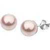 Nenalina, orecchini di perle da donna, orecchini, perla 8 mm, rosa, argento sterling 925, 842401-192
