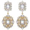 EVER FAITH Orecchini Clip-on Art Deco Vintage Stile Gatsby Lampadario pendente orecchini per donne Ragazze