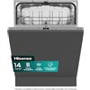 Hisense HV642B65 NUOVA Lavastoviglie da Incasso, 16 Coperti, 6 Programmi, Terzo Cesto, Total Dry, Motore Asincrono, Partenza Ritardata, 43 dB, Classe B