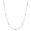 Namana Collana Lunga in Argento per Donna e Ragazza - Catenina 45 cm Con Pietre Zirconi - Confezione Regalo Inclusa