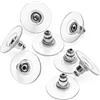 Ruby 60Pcs Orecchino Spalle con Pad Pallottola Frizione Orecchino Sicurezza Schienali Tappo in Acciaio Inox Dado Orecchino
