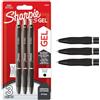 Sharpie S-Gel | Penne gel | Punta media (0,7 mm) | Inchiostro nero | Confezione da 3