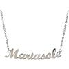 10:10 Collana Donna Nome Personalizzato In Acciaio Inox Anallergico, Gioiello Donna Nome Finitura Lucida, Catena Sottile Regolabile Realizzato in Italia (Mariasole)