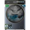 Cecotec Lavatrice 8Kg Carica Frontale Bolero DressCode 8900 Inverter FullColor Steel A. Acciaio 1400 Giri, Schermo 10,3", 11 Programmi, Inverter, SteamMax, Classe A