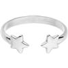 Purelei Anello HOKU - Anello Regolabile Impermeabile con Due Stelle, Acciaio Inossidabile Placcato Oro 14K, Placcato Oro Rosa 18K o Argento (Misura da N a Z+2), Adjustable (Size 53-58), Acciaio