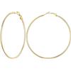 PROSTEEL Orecchini Cerchio Donna Grandi Sottili Semplici, Placcato Oro 18K, Diametro 70 mm, Oro 1 Paio(Confezione Regalo)