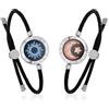 TOTWOO Bracciali per Coppie con Collegamento Bluetooth Uno a Uno tramite App, Luci e Vibrazione al Tocco - Regalo Romantico per Relazioni a Distanza, in Acciaio Inossidabile 316