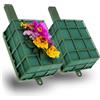 com-four® 2x composto plug-in per composizioni floreali con supporto e griglia - schiuma floreale per fiori freschi - spugna per la realizzazione per matrimonio e compleanno