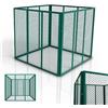 Juskys compostiera in metallo 800 L, acciaio zincato e verniciato a polvere, resistente alle intemperie, ventilazione tramite griglia, compostaggio rapido - verde scuro