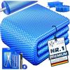 KESSER® Telo Solare per Piscina Rotondo Ø 244 cm Foglio Solare Spessore 120 ṁm | Il telone Solare della Copertura Solare può Essere Tagliato | Telo Solare della Piscina, Blu, 600 x 400cm
