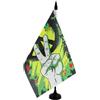 AZ FLAG - Bandiera da tavolo Pace Graffiti 21 x 14 cm - Piccola bandiera Pace da ufficio 100% poliestere con asta da 25 cm e base in plastica nera