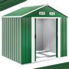 GARDEBRUK® Casetta per Attrezzi da Giardino XXL in Metallo 5m² con Base 260x205x180cm Porta Scorrevole Capanno Antracite con Tetto Prese d´Aria Capannone Rimessa da Esterno 9m³