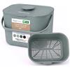 YourCasa Pattumiera biologica da cucina, 5 l, secchio per compost di tutti i giorni, lavabile in lavastoviglie, inodore con filtro e manico ergonomico, cestino per la spazzatura biologico, piccolo