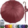 Royal Walk Ombrello Pioggia Antivento Grande 54 Pollici Ombrello Portatile Automatico Aperto Per 2 Persone Uomo Di Legno Leggero Resistente 16 Costole Golf Da Viaggio Impermeabile Robusto 120 cm