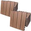 Deuba Casaria Set 22 Pezzi Piastrelle da Giardino 30x30cm 2m² in WPC Resistente Mattonelle ad Incastro per Pavimento Terrazza Balcone Esterno Sistema a Clic