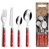 Pradel Essentiel Amefa 2210RDTTPCB60 Set di Posate, Acciaio Inox, Rosso
