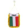 AZ FLAG Gagliardetto Italia 15x10cm con Ventosa - BANDIERINA per Auto Italiana 10 x 15 cm