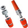 Siroflex 4550/AS Kit Irrigazione Giardino con Lancia Acqua e Raccordi Rapidi 1/2", Presa Rubinetto 3/4", Set Completo Made in Italy