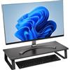 Kensington Supporto per monitor extra largo, rialzo ergonomico in metallo per monitor da scrivania, fino a 32 pollici e 20 kg, per PC, schermi, iMac, laptop, stampanti (60 x 12 x 26 cm) K55726EU Nero