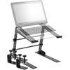 TIGER LEC14-BK Supporto regolabile da tavolo per laptop da DJ con morsetti da scrivania